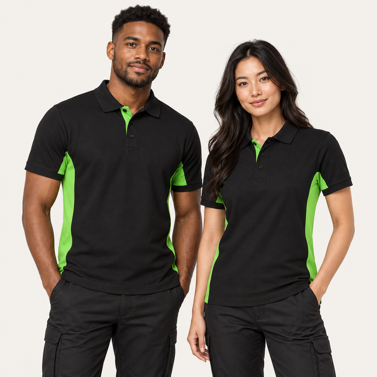 Workwear contrast polo van Lemon & Soda