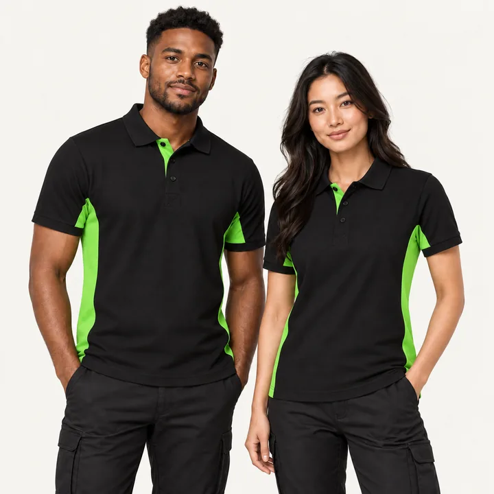 Workwear contrast polo · Lemon & Soda · LEM4600